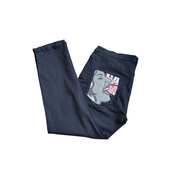 Spark Jeans Premiun Collection Black Stretch Slim Straight 42x32 - Picture 5 of 5